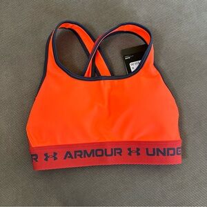 Under Armour Crossback Longline Mid-Impact Sports Bra After Burn Women’s XS NWT